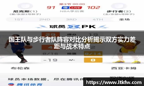 国王队与步行者队阵容对比分析揭示双方实力差距与战术特点